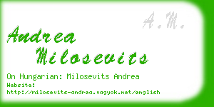 andrea milosevits business card
